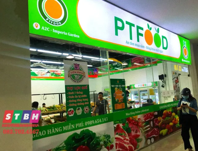 Bảng hiệu cửa hàng thực phẩm In UV