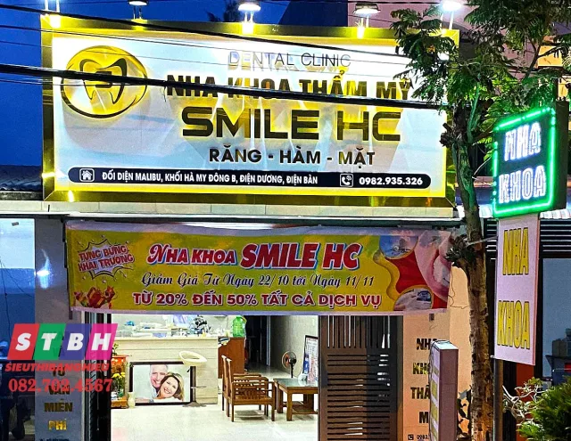 Bảng hiệu nha khoa đẹp chuẩn kích thước quy định