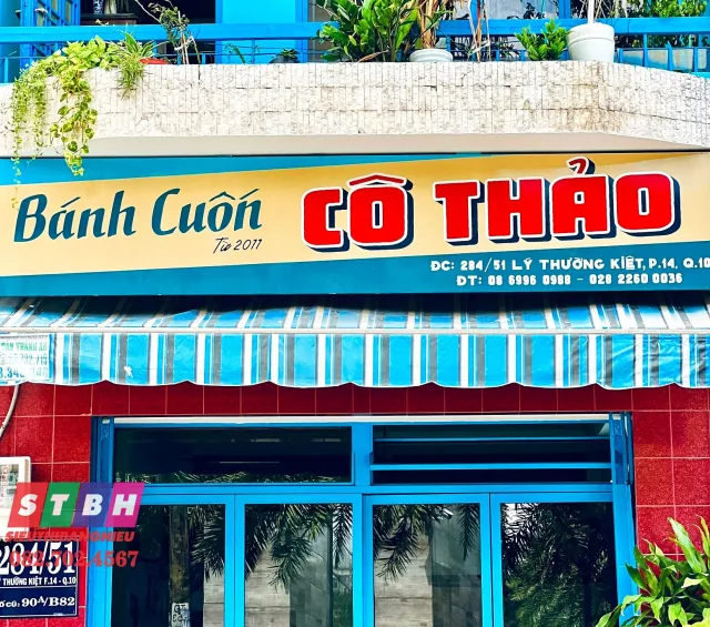Bảng hiệu bánh cuốn nóng đẹp giá rẻ cho quán bình dân