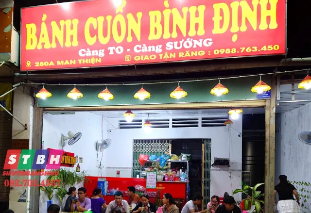 Mẫu bảng hiệu bánh cuốn nóng đẹp giá rẻ hợp mọi không gian