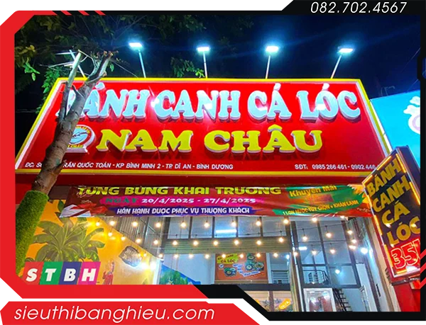 Bảng hiệu bánh canh cá lóc