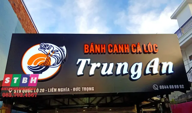 Bảng hiệu bánh canh cá lóc đẹp chuyên nghiệp cho quán ăn