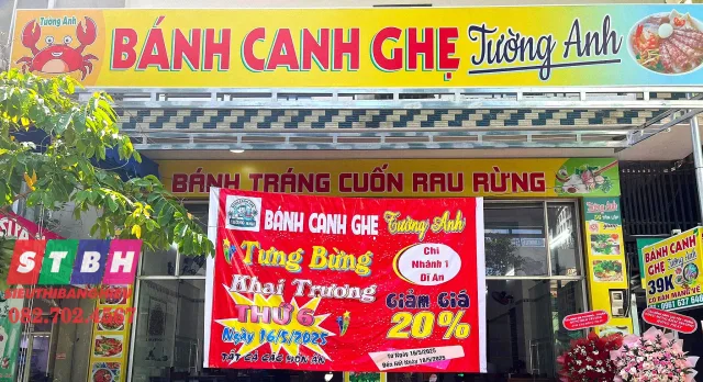 Bảng hiệu bánh canh làm nổi bật thương hiệu riêng