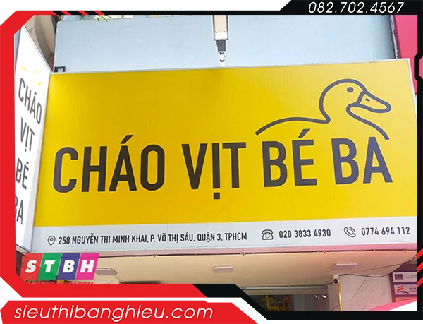 Bảng hiệu quán cháo vịt