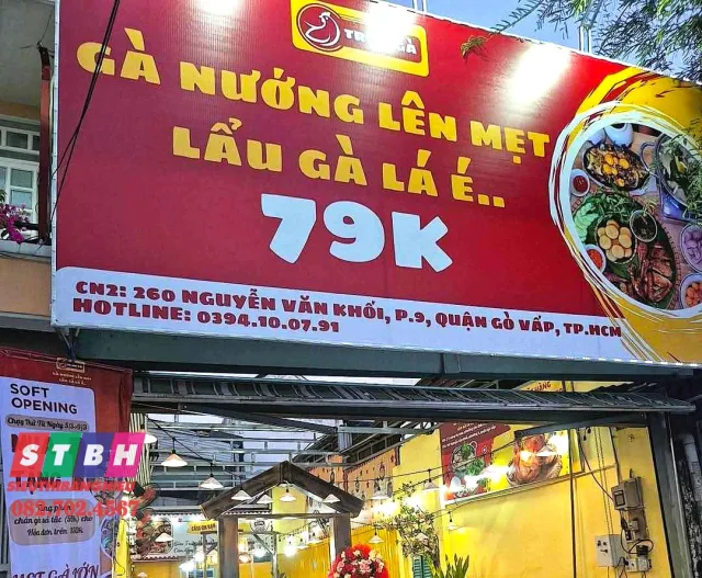 Bảng hiệu gà nướng bạt hiflex