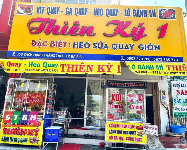 Bảng hiệu tiệm vịt quay đẹp hiện đại nổi bật mặt tiền