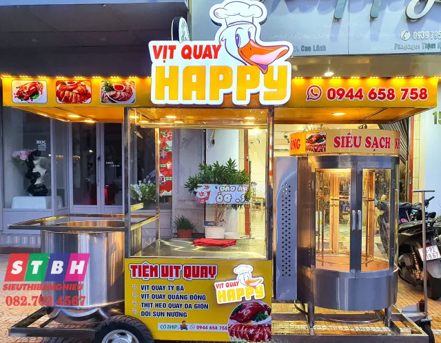 Hộp đèn mica và bảng vẫy cho tiệm vịt quay