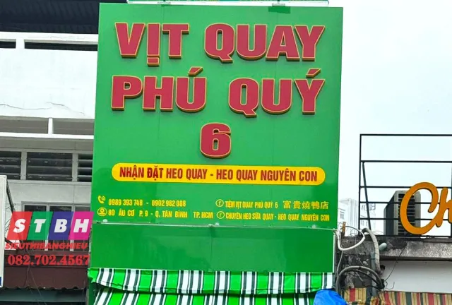 Bảng hiệu tiệm vịt quay uy tín đảm bảo chất lượng và độ bền