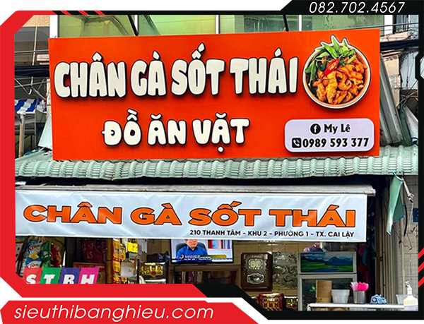 Bảng hiệu tiệm chân gà