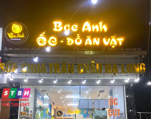 Bảng hiệu quảng cáo đồ ăn vặt đơn giản mà ấn tượng