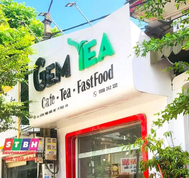 Bảng hiệu đồ ăn vặt đẹp đơn giản nhưng rất bắt mắt