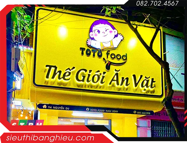 Bảng hiệu đồ ăn vặt