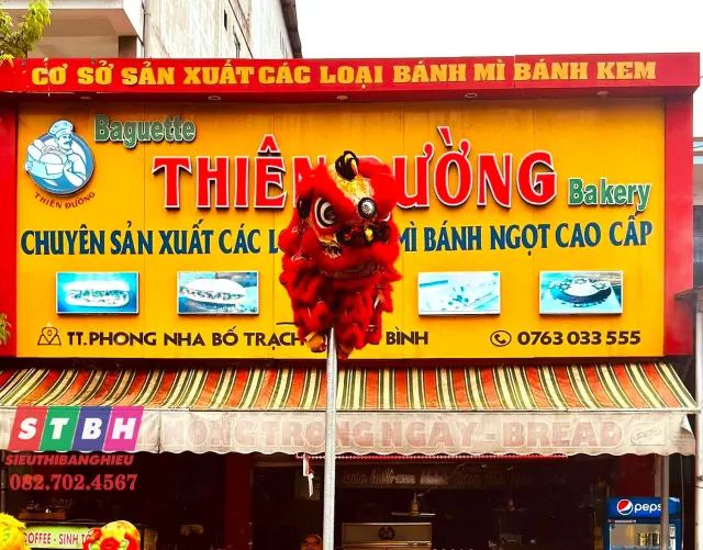 Bảng hiệu bánh bao sang trọng giúp tăng lượng khách vãng lai