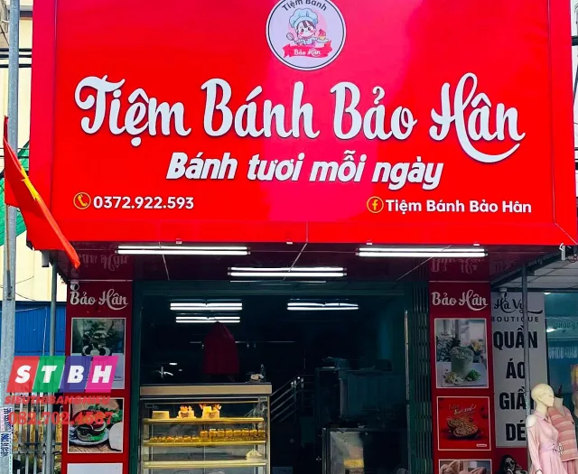 Bảng hiệu bánh bao đẹp thiết kế hài hòa màu sắc