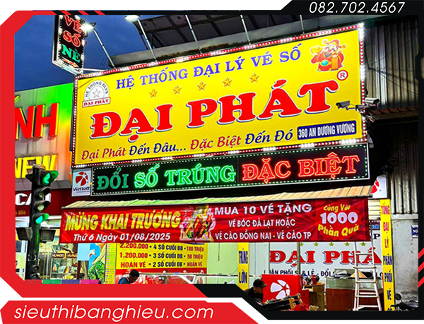 Bảng hiệu đại lý vé số
