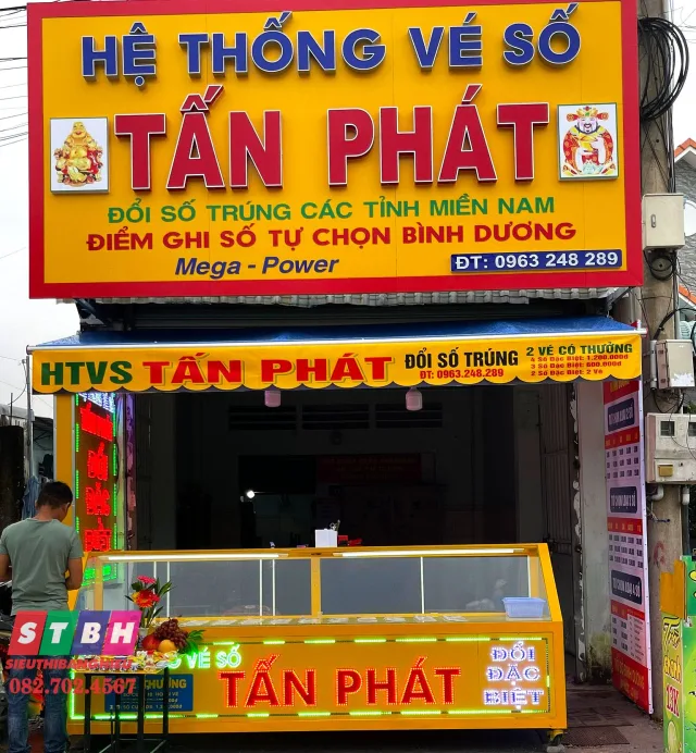 Bảng hiệu đại lý vé số đẹp giúp tăng độ tin cậy với khách