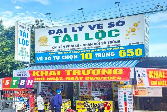 Bảng hiệu đại lý vé số giá tốt thi công trọn gói