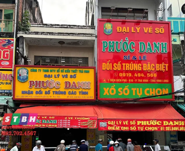 Bảng hiệu đại lý vé số sang trọng tăng độ chuyên nghiệp