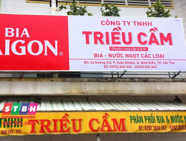 Bảng hiệu đại lý bia nước ngọt đẹp giá hợp lý cho đại lý