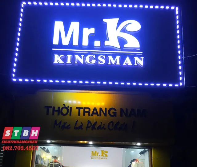 Chữ nổi mica gắn LED