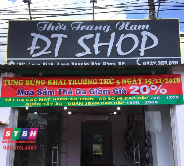 Bảng hiệu bạt hiflex khung sắt