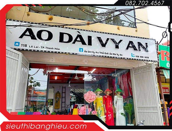 Bảng hiệu shop áo dài