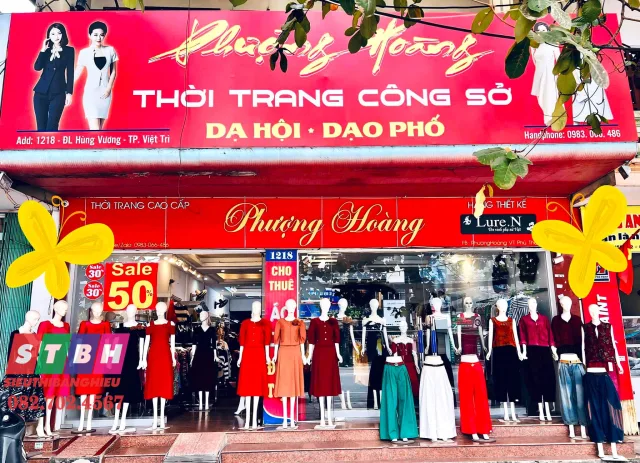 Bảng hiệu shop quần áo nữ sang trọng phong cách thời trang