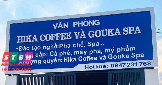 Bảng hiệu shop mỹ phẩm hiện đại thi công trọn gói nhanh chóng