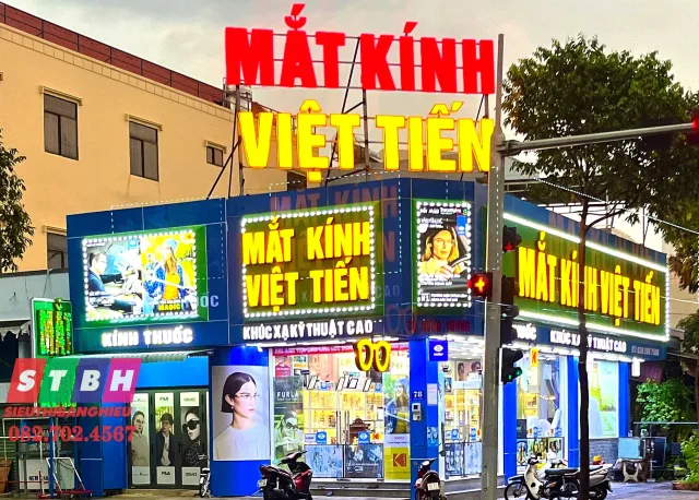 Bảng hiệu shop mắt kính sang trọng, đẹp, nổi bật mặt tiền, dễ ghi nhớ