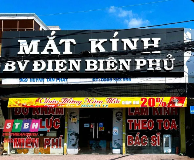Bảng hiệu shop mắt kính sang trọng, đẹp, phù hợp tuyến phố đông người
