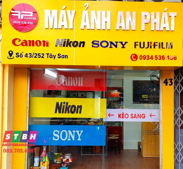 Bảng hiệu camera uy tín thiết kế rõ ràng chuyên nghiệp