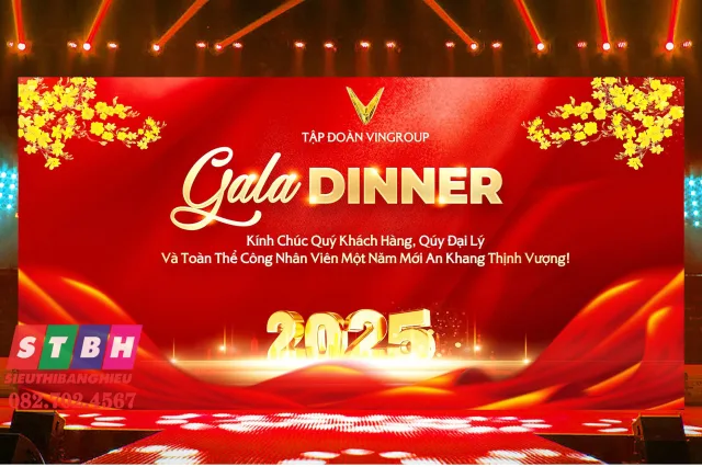 Backdrop Gala Dinner cao cấp cho không gian tiệc sang trọng