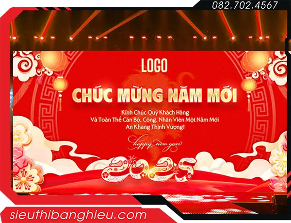 Backdrop Chúc Mừng Năm Mới 2026