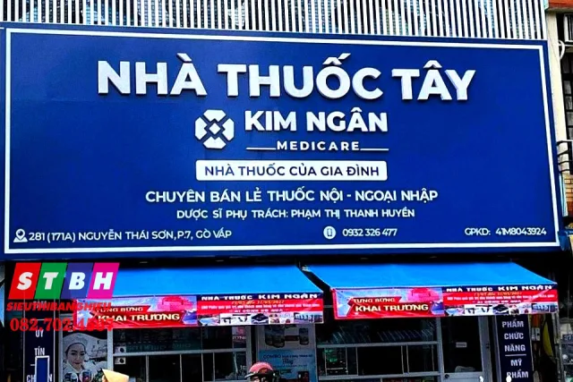 Thi công bảng hiệu nhà thuốc tây tại Quận Gò Vấp