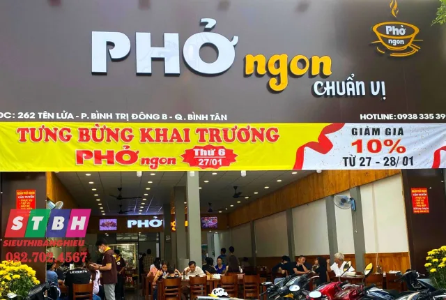 Bảng hiệu alu chữ nổi mica tại Quận Bình Tân, bề mặt phẳng, chữ rõ ràng,