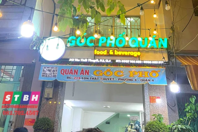 Chữ nổi mica LED tại Quận 4, ánh sáng vừa phải, không gây chói trong khu dân cư