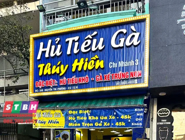 Bảng hiệu quảng cáo tại Quận 10 thiết kế gọn