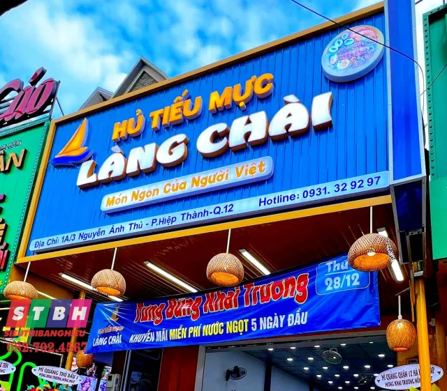 Thi công bảng hiệu quảng cáo Quận 12 cho cửa hàng, quán ăn, doanh nghiệp