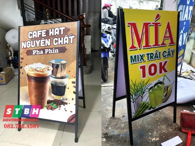 Bảng hiệu đứng quảng cáo đẹp bền chắc giá tốt
