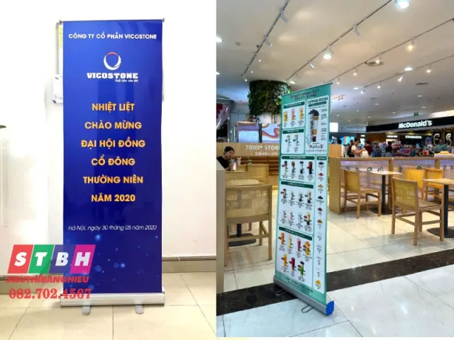 Standee Cuốn đẹp chuyên nghiệp giá rẻ lắp đặt nhanh chóng