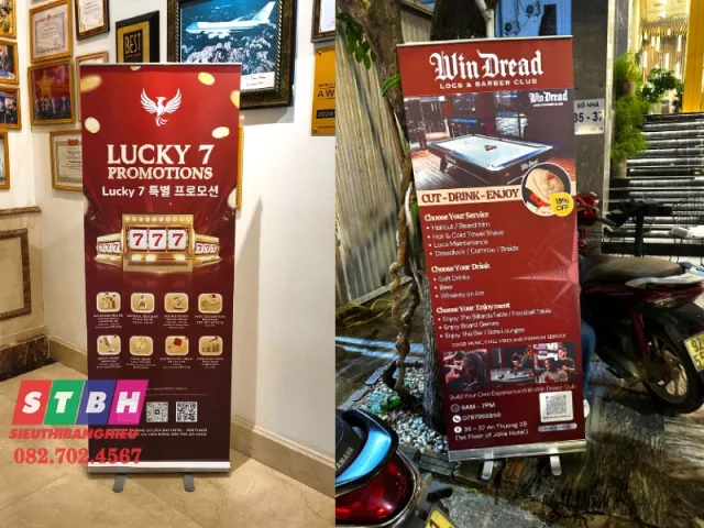 Standee Cuốn quảng cáo đẹp giá tốt dễ sử dụng linh hoạt