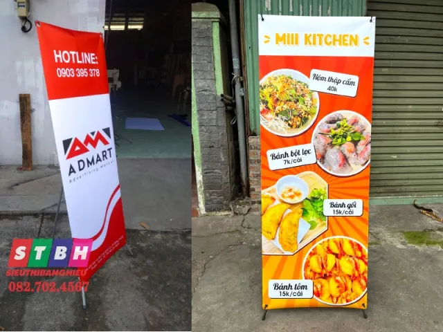 Standee Chữ X thiết kế đẹp giá rẻ uy tín