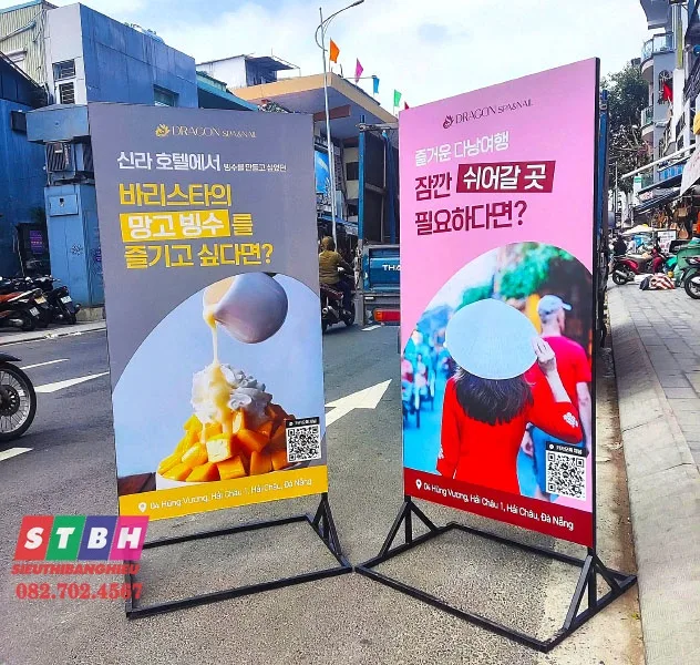 Standee 2 Mặt đẹp giá rẻ in nhanh phù hợp quảng cáo sự kiện