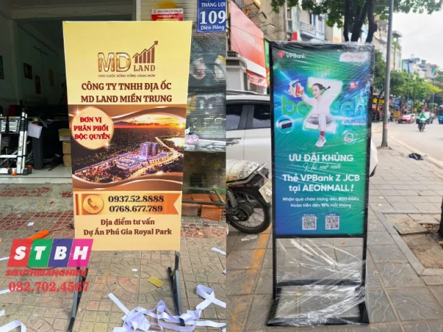 Standee khung sắt ngoài trời