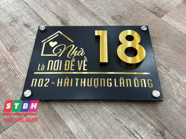 Bảng số nhà alu đẹp hiện đại chịu nắng mưa tốt