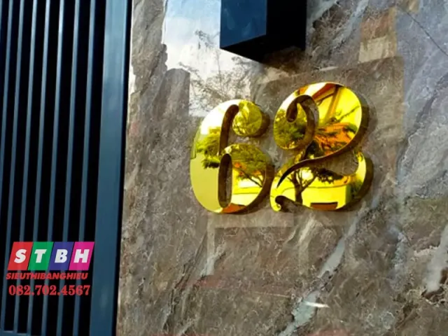 Chữ nổi Inox số nhà