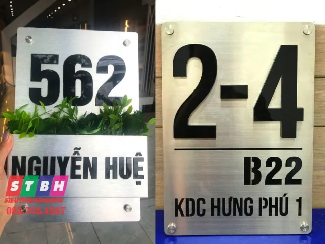 Bảng số nhà alu giá rẻ bền đẹp thiết kế nhanh