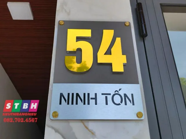 Bảng số nhà alu uy tín giá rẻ đẹp chất lượng