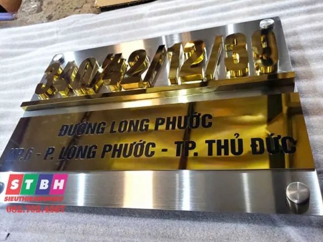 Bảng số nhà Inox giá tốt, bền đẹp và chắc chắn