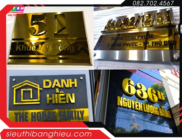 Làm Bảng Số Nhà Inox Theo Yêu Cầu Đẹp Tinh Tế Giá Hợp Lý